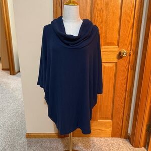 Korye Navy Blue Cowl Neck Blouse